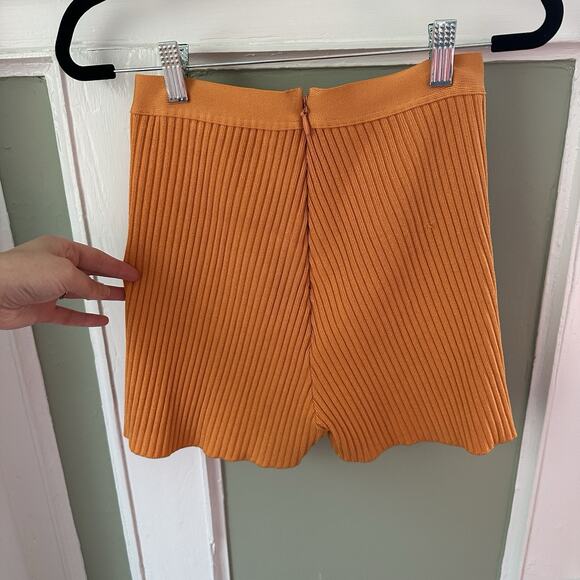 House of CB Eden Ribbed Bike Shorts in Rust Orange Large Stretch Hot - Picture 7 of 8